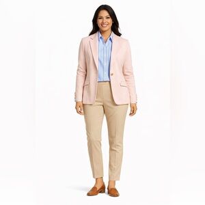 Talbots Soft Pink Piqué Blazer